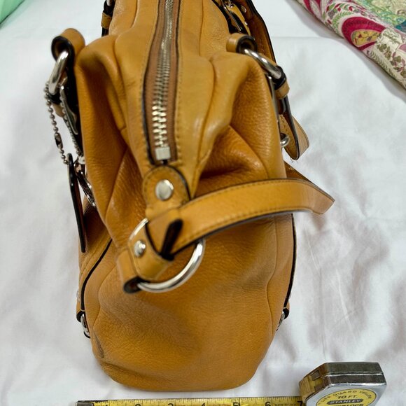 Coach Alexandra Yellow Leather 15273 handbag satchel-style tote - Picture 11 of 12